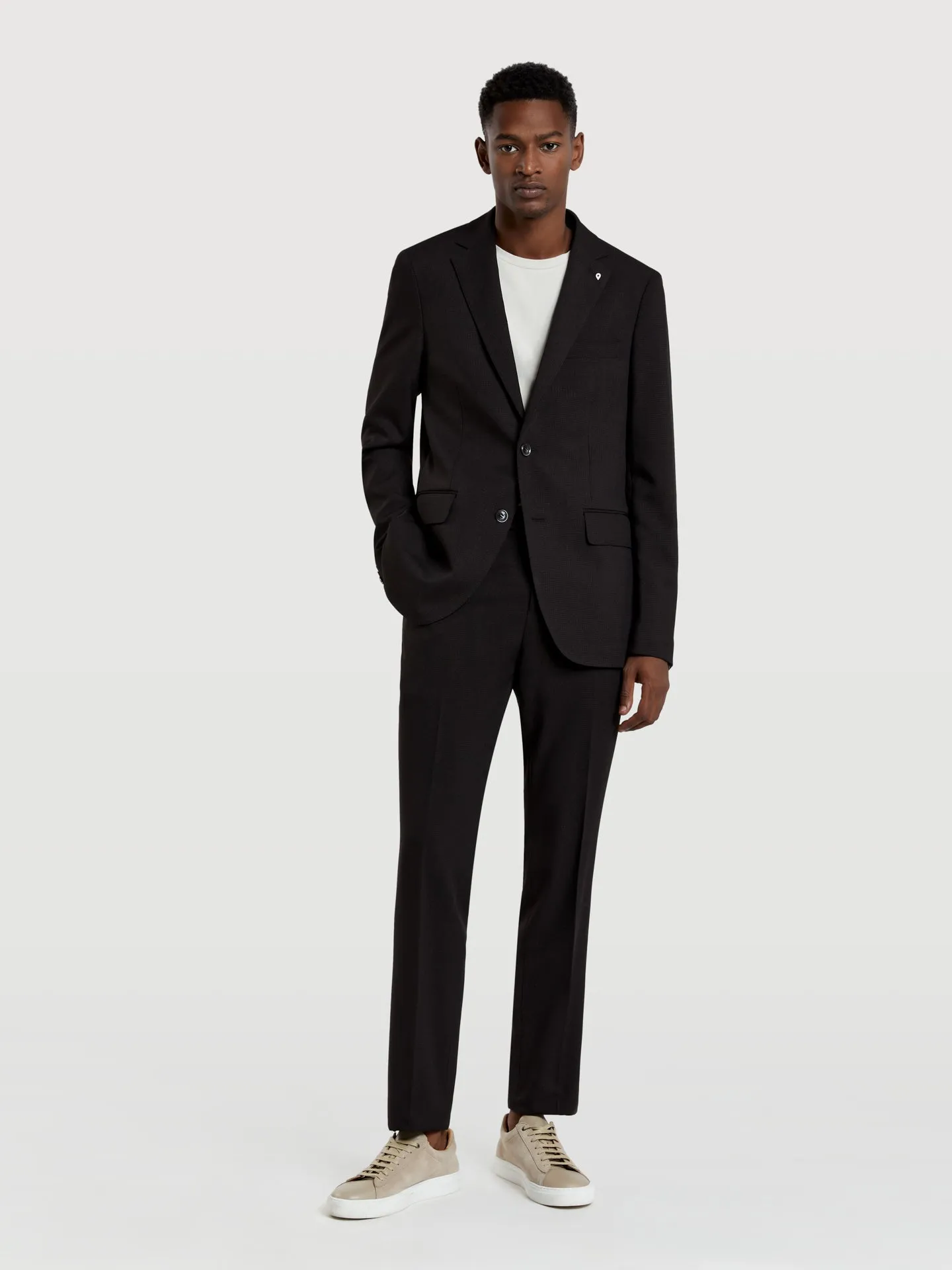 Slim fit k-motion pied-poule suit