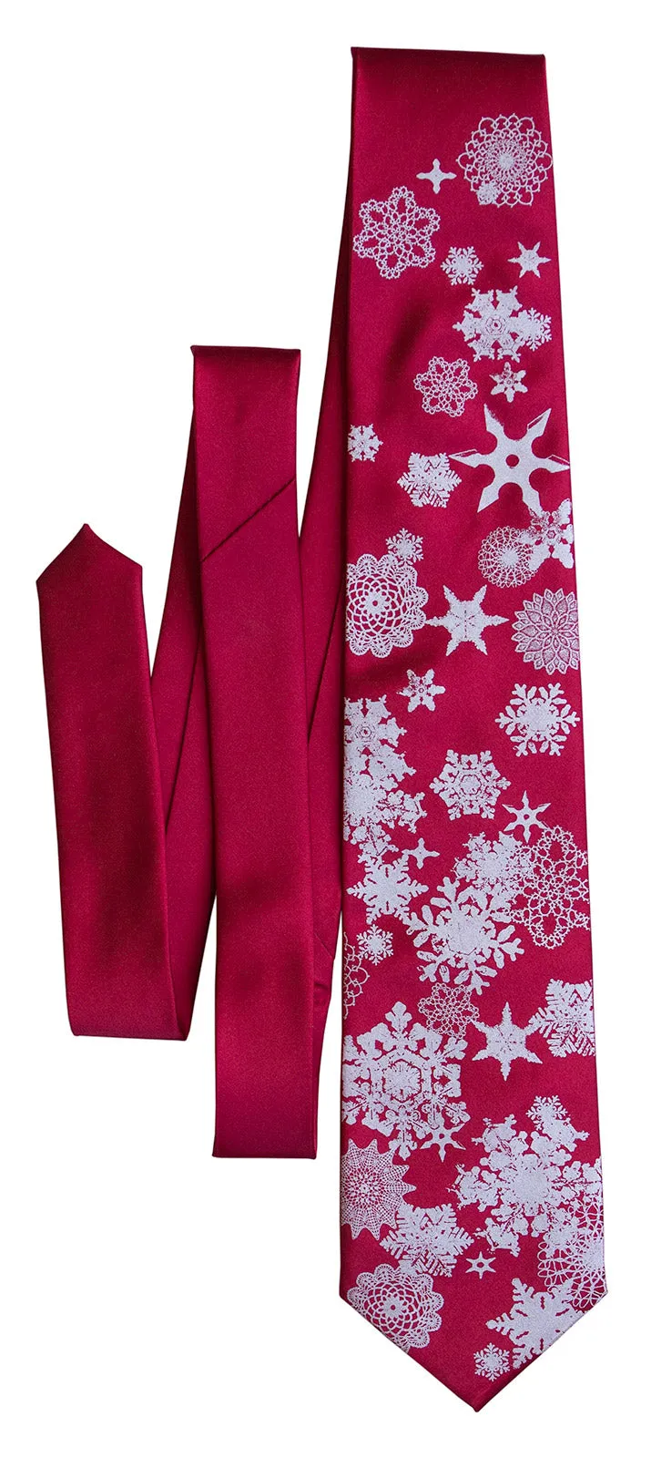 Snowflakes Necktie, Snow print men's tie