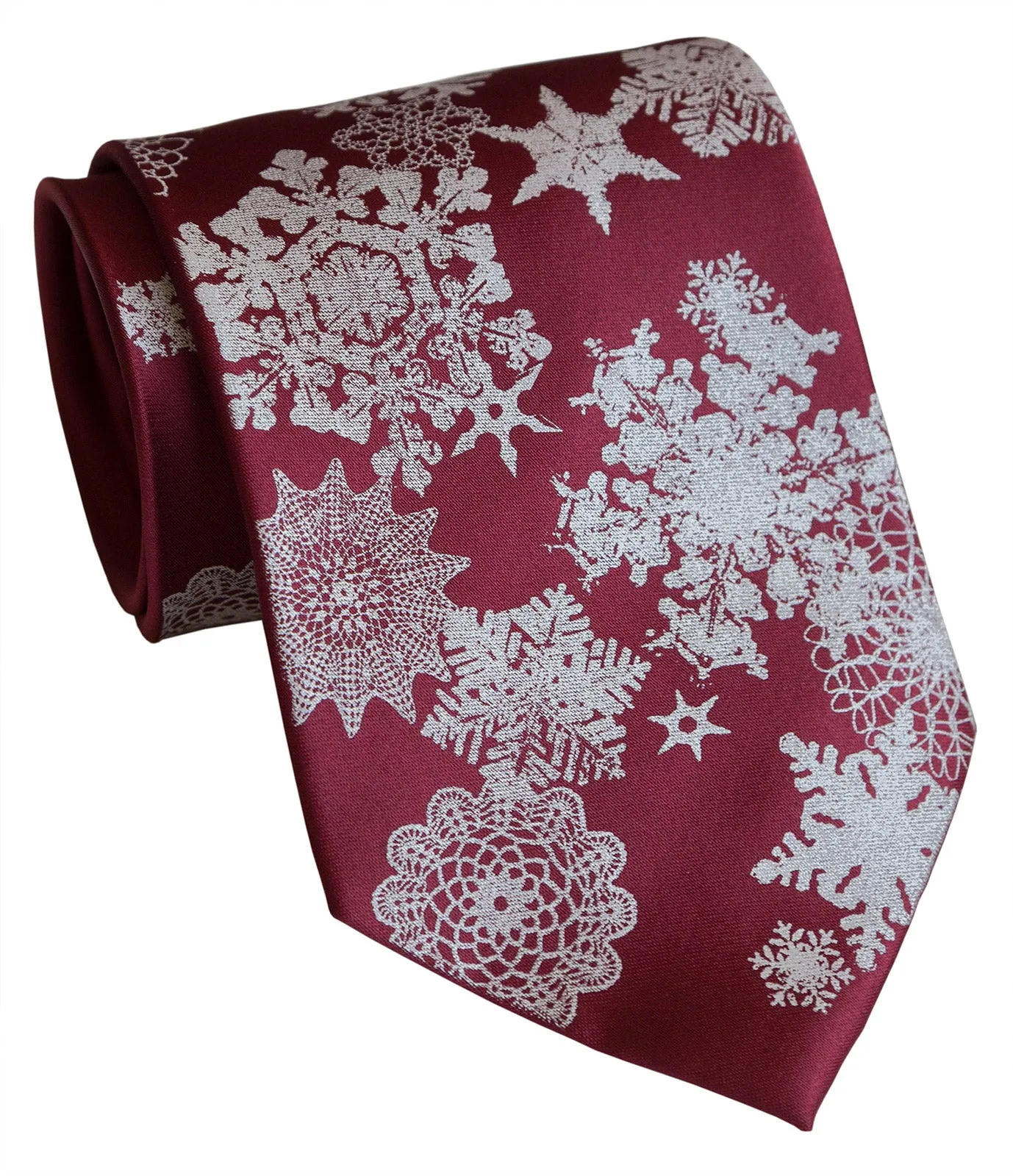 Snowflakes Necktie, Snow print men's tie