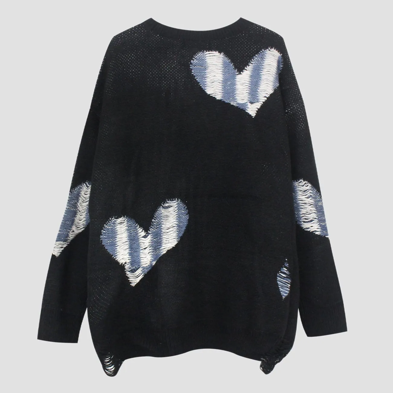 WLS Dark Love Ripped Knitted Sweater