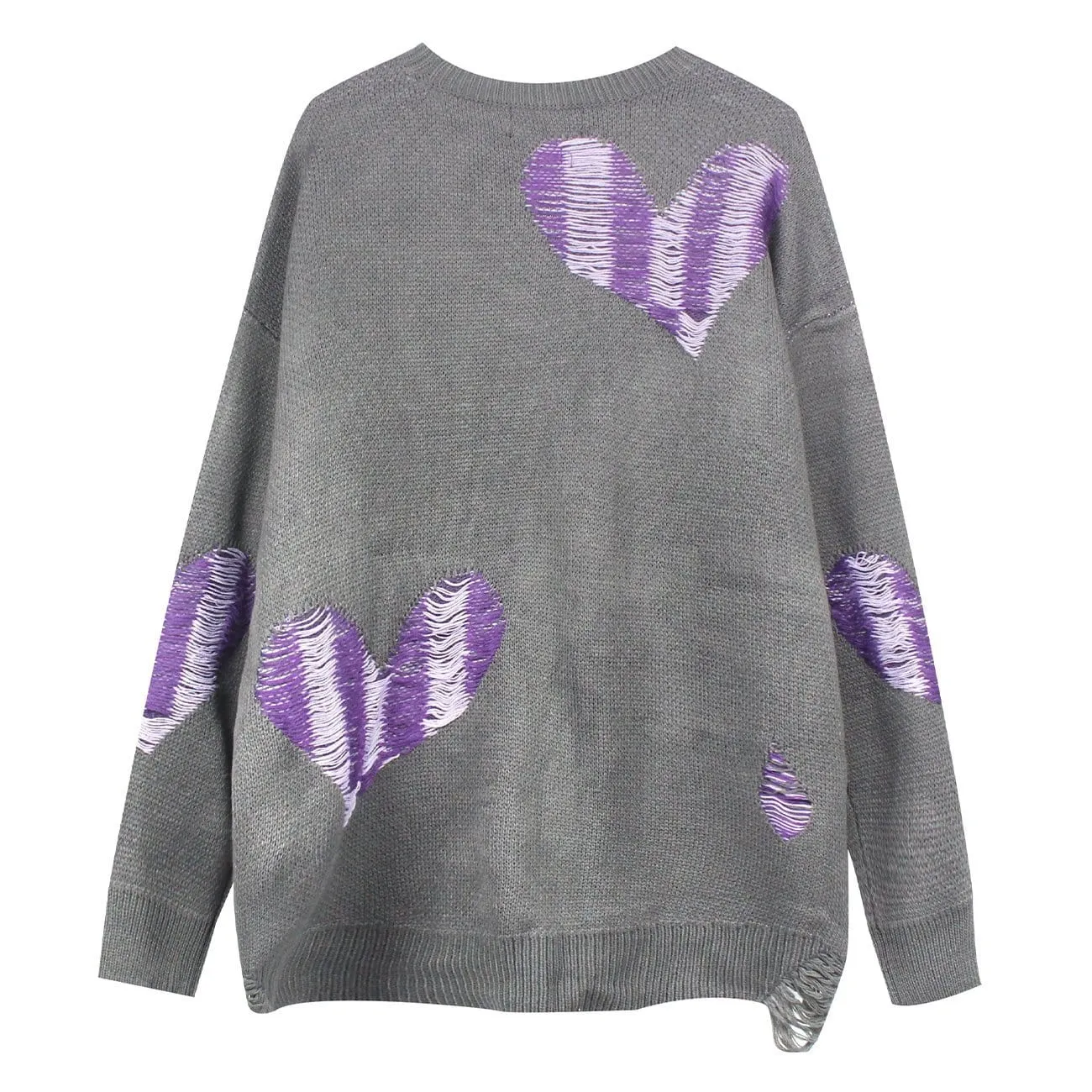 WLS Dark Love Ripped Knitted Sweater