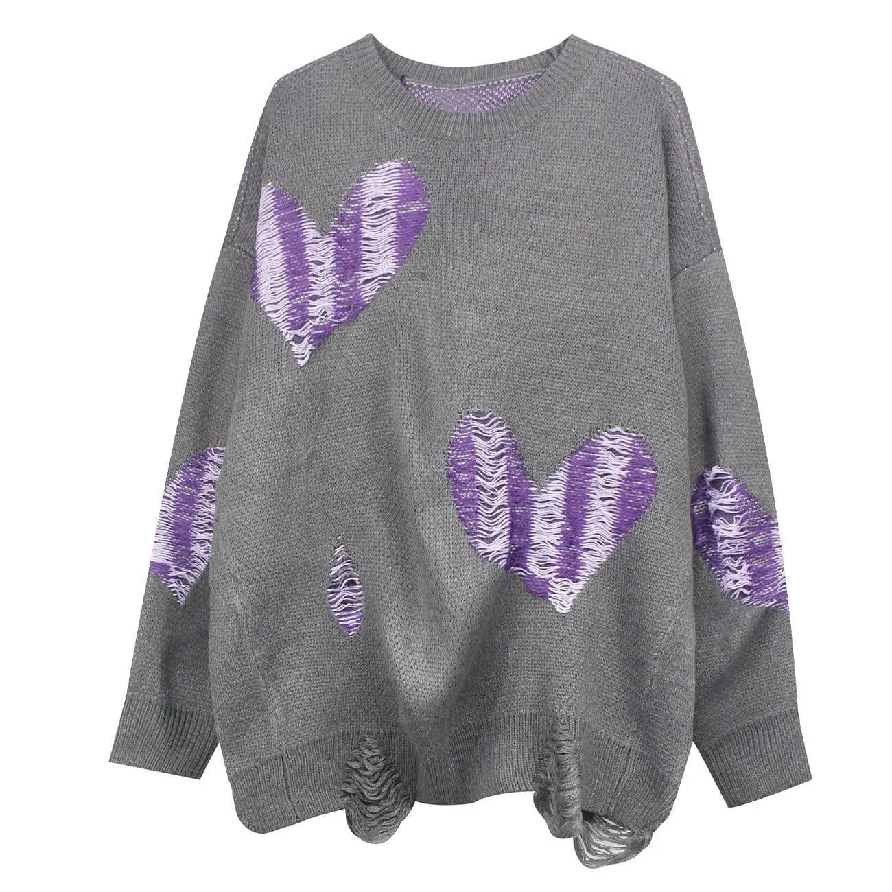 WLS Dark Love Ripped Knitted Sweater