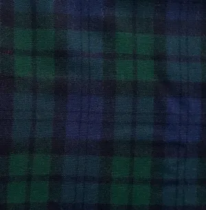 Wool | 58"  Green/Blue/Black Plaid