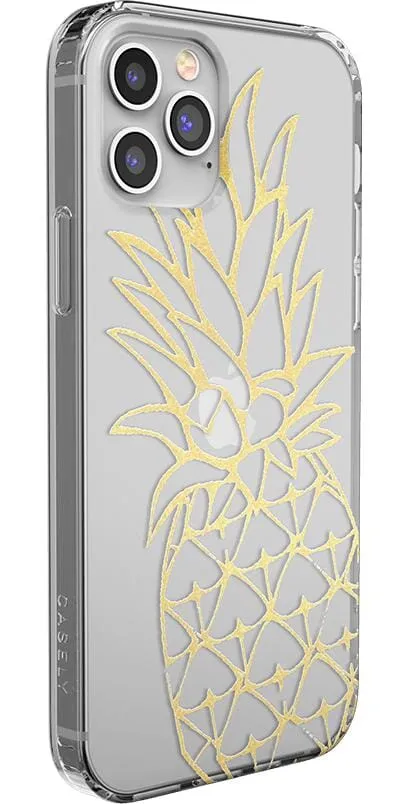 You're a Fine-Apple | Gold Pineapple Clear Case