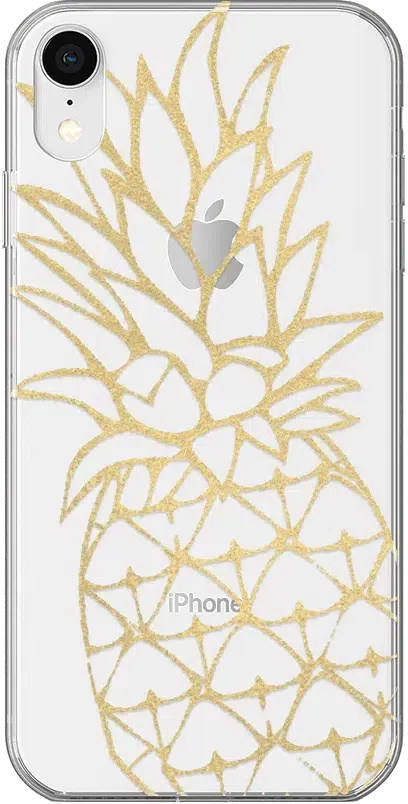 You're a Fine-Apple | Gold Pineapple Clear Case