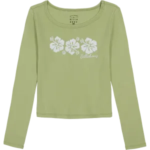 Youth Tri Hibiscus Long Sleeve Tee